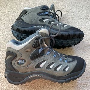 Merrell reflex mid waterproof shale boots hiking boots leather womens sz 10